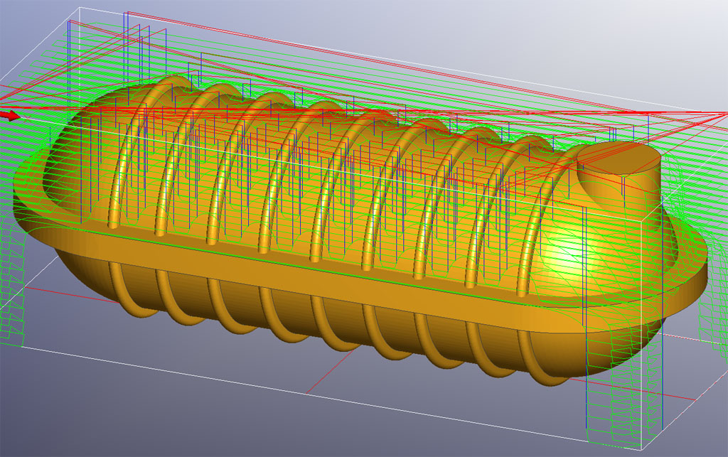 Rough tank 3D CAD model created with MeshCAM CAD/CNC software.