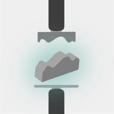 PECM (Plasma Electrolytic Chemical Machining) process, metal pieces being cut by electrical discharge.