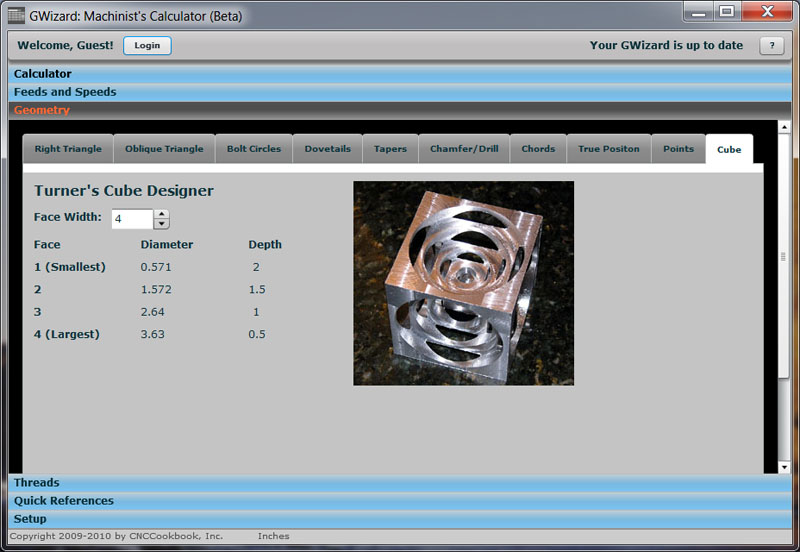 Turner's Cube Designer on CNCCookbook.com.