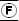 Black "F" within a white circle on a light grey background.