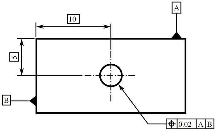 Technical drawing with drafting and engineering notation.