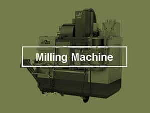 Tinted milling machine on an olive green background.