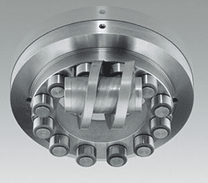 Circular metal component with central hub and evenly spaced protrusions.