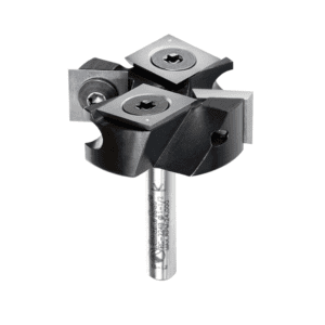 Small industrial metal component with silver cylindrical shaft and dark gray square-shaped blocks.