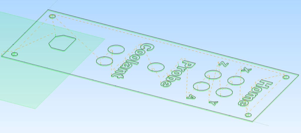 Technical diagram of EngraveCAM software features.