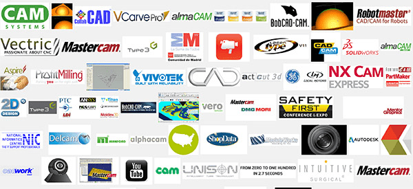 Machining industry company logos.