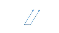 Simple line drawing of intersecting lines forming an angle.